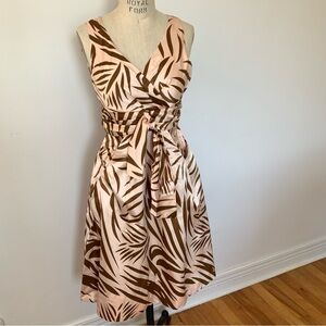 Marc Jacobs Zebra Leaves Silk Dress